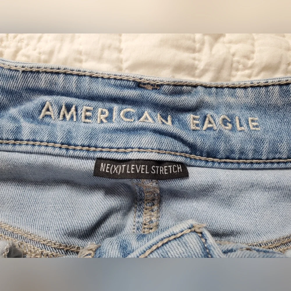 American Eagle Outfitters Light Blue Denim Skirt Size 0 - Picture 3 of 8